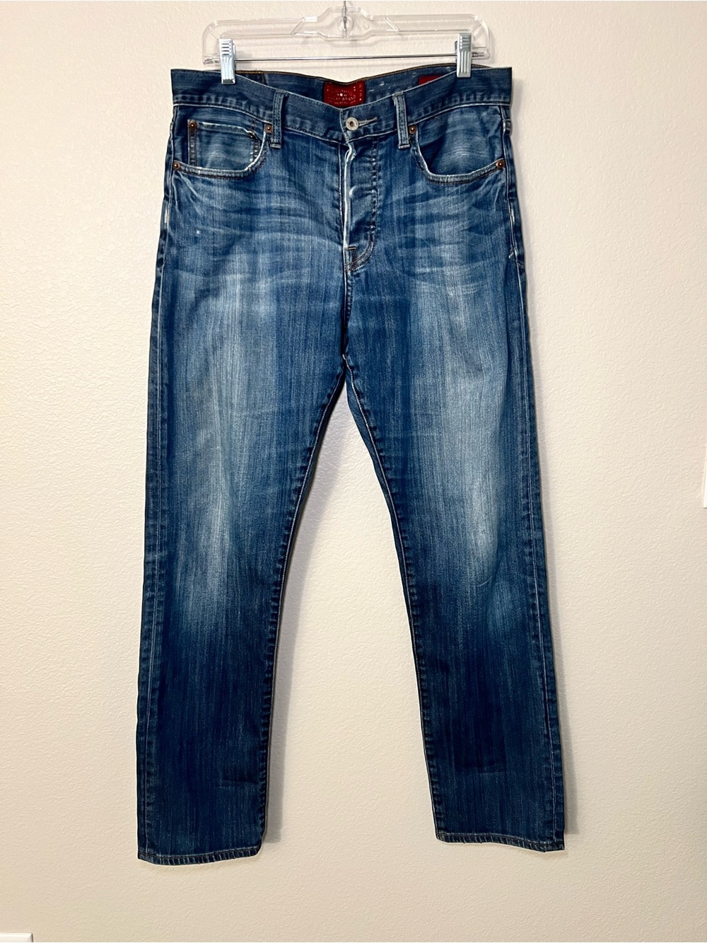 Lucky Brand 121 Heritage Slim Men’s Jeans 32x32 Medium Wash Distressed Denim
